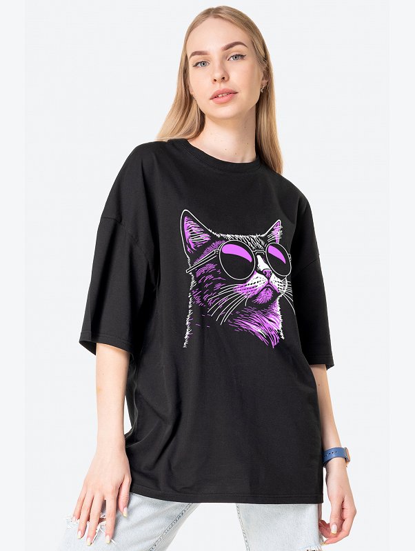Женская хлопковая футболка Happyfox