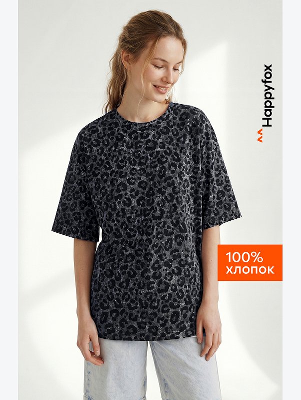 Женская хлопковая футболка Happyfox
