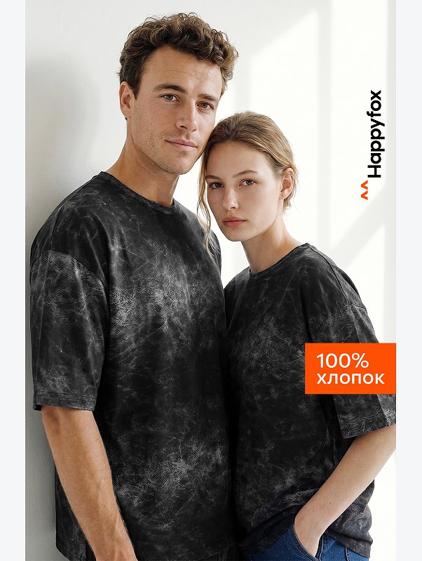 Футболка унисекс оверсайз Happyfox