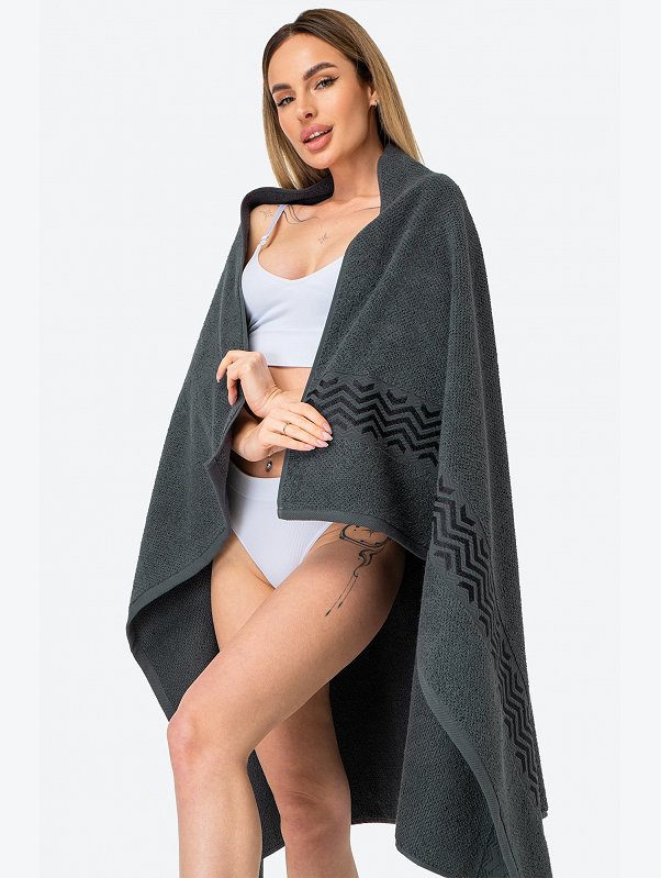 Большое махровое полотенце 100Х150 Happy Fox Home