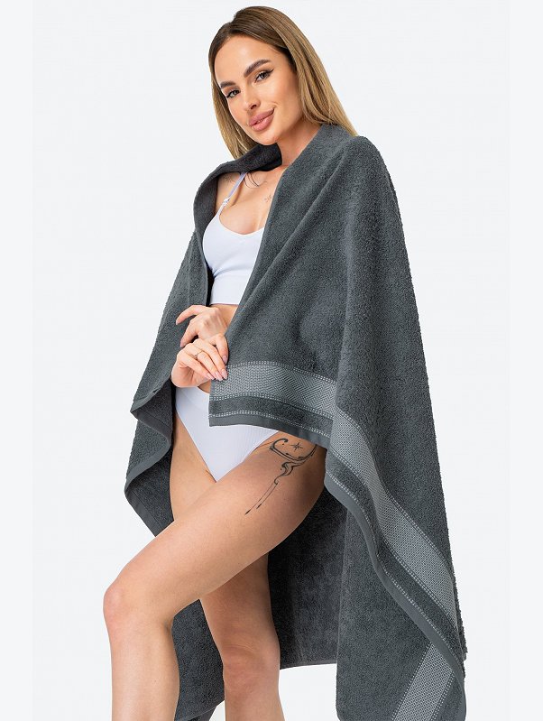 Большое махровое полотенце 100Х150 Happy Fox Home