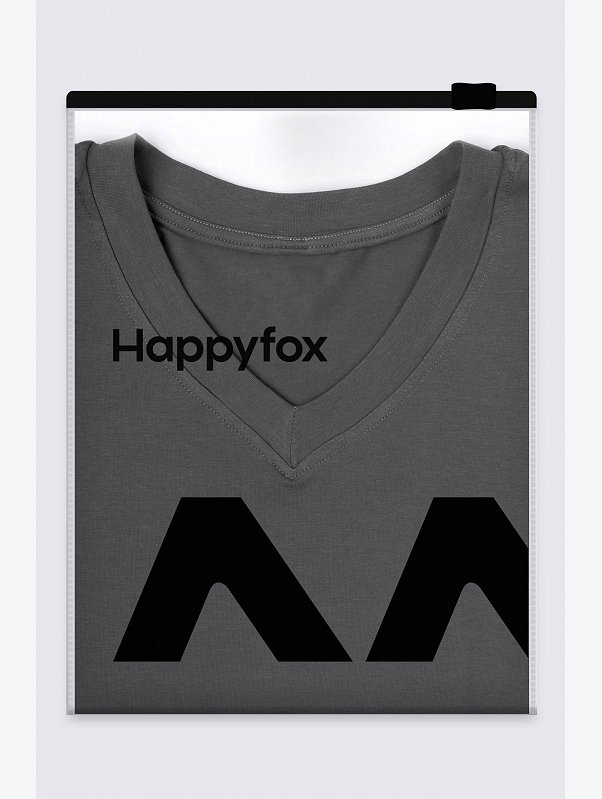 Женская футболка оверсайз с V-вырезом Happyfox