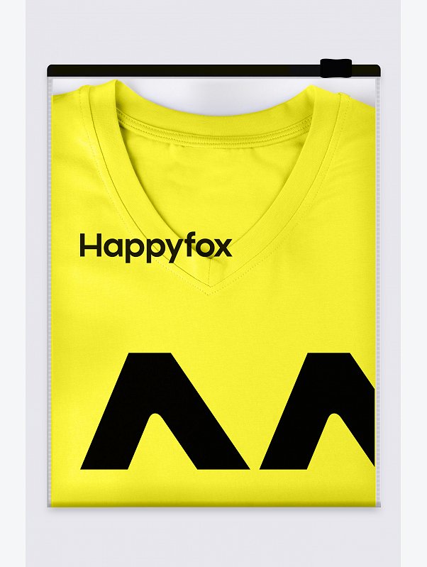 Женская футболка оверсайз с V-вырезом Happyfox