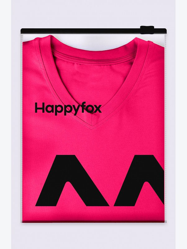 Женская футболка оверсайз с V-вырезом Happyfox