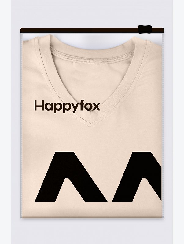 Женская футболка оверсайз с V-вырезом Happyfox