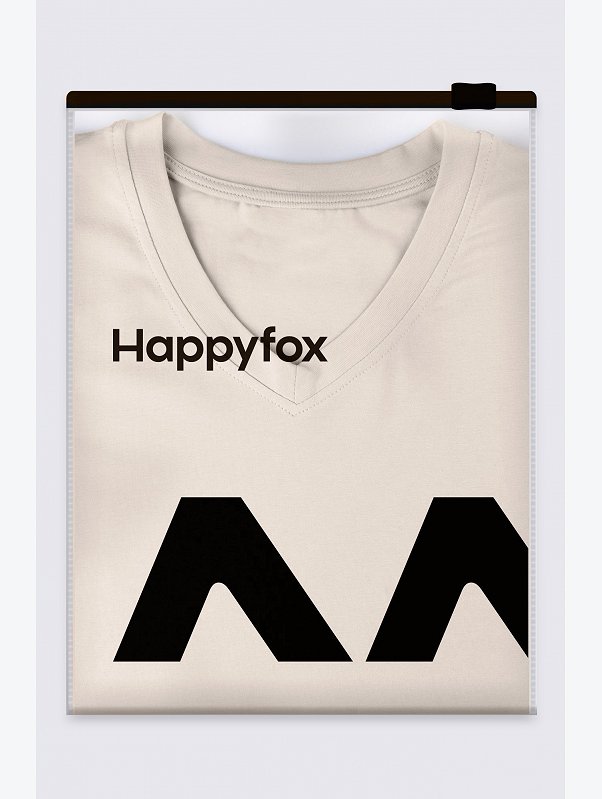 Женская футболка оверсайз с V-вырезом Happyfox