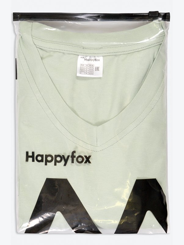 Женская футболка оверсайз с V-вырезом Happyfox