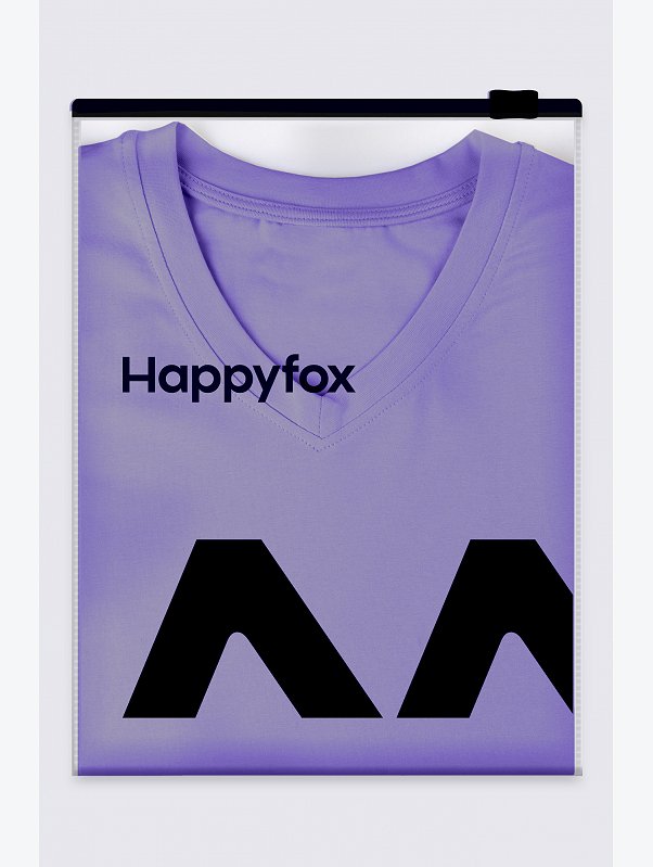 Женская футболка оверсайз с V-вырезом Happyfox