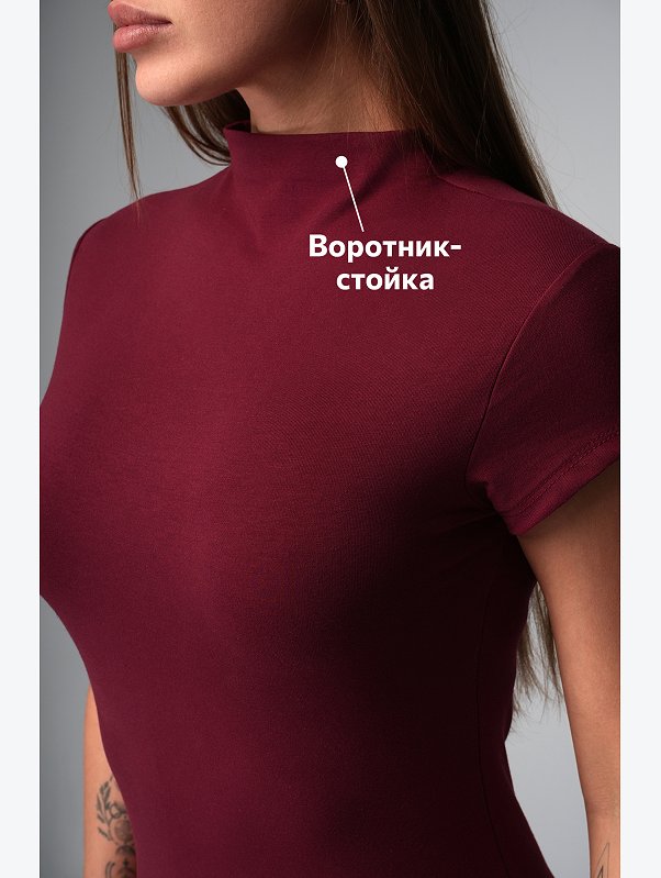 Женское платье с воротником-стойкой Happyfox