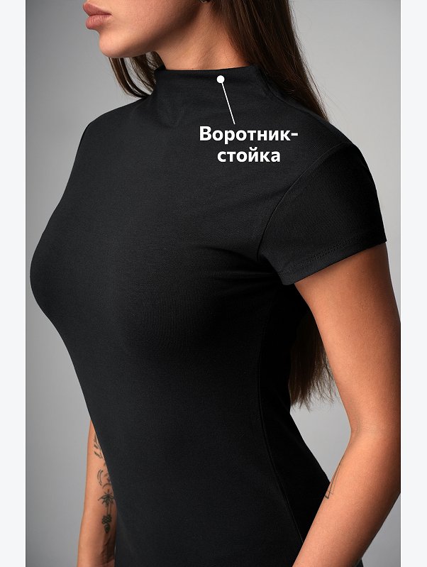 Женское платье с воротником-стойкой Happyfox