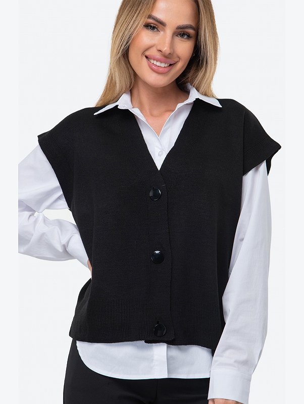 Женский вязаный жилет Happyfox