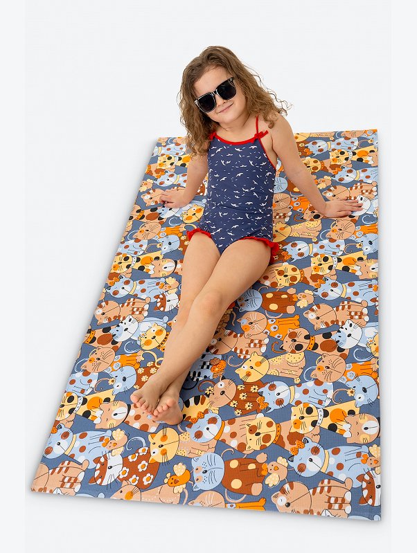 Полотенце пляжное вафельное 80x150 см Happy Fox Home