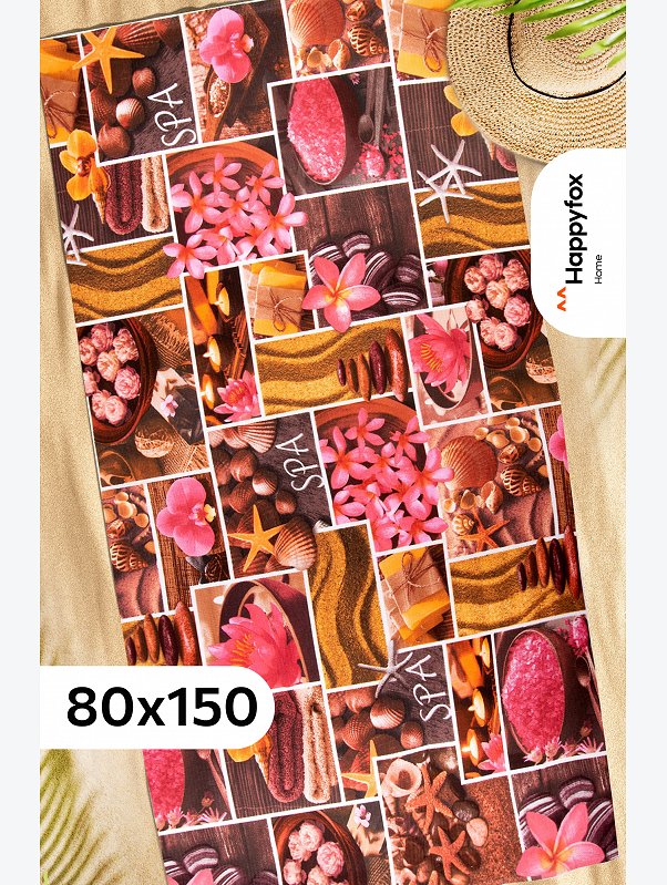 Полотенце пляжное вафельное 80x150 см Happy Fox Home