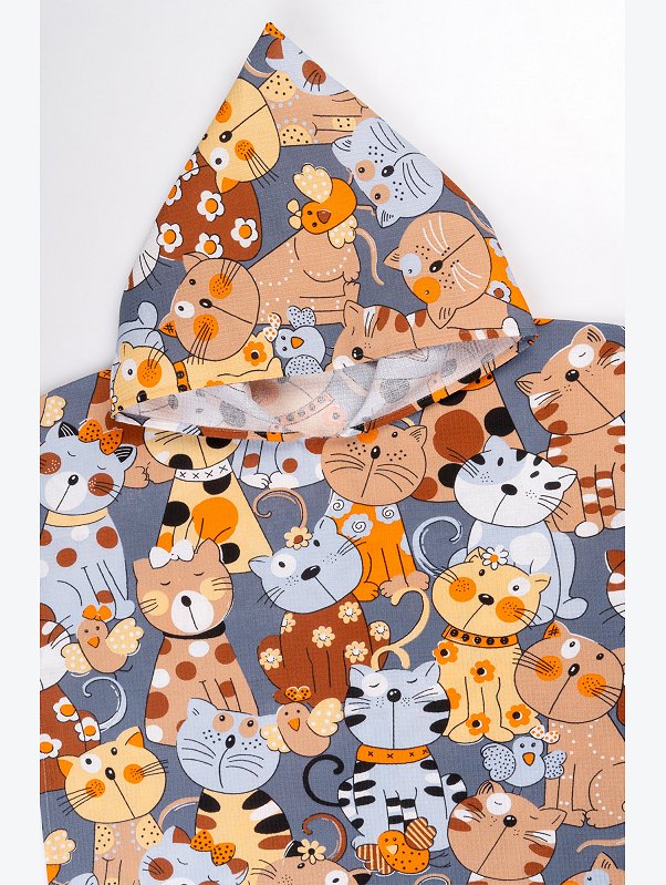 Халат-пончо детский вафельный Happy Fox Home