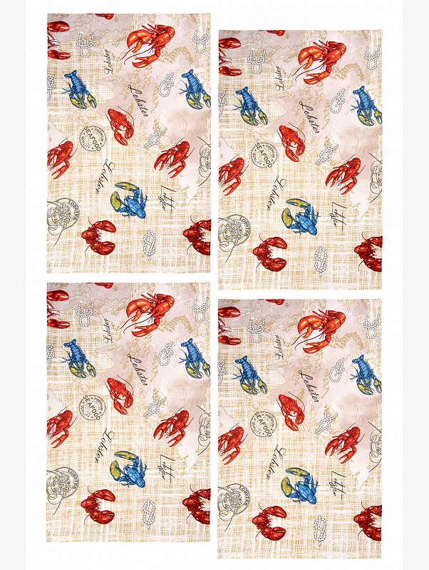 Комплект полотенец из рогожки 4 шт Happy Fox Home