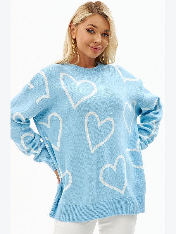 Женский удлиненный свитер оверсайз Happyfox