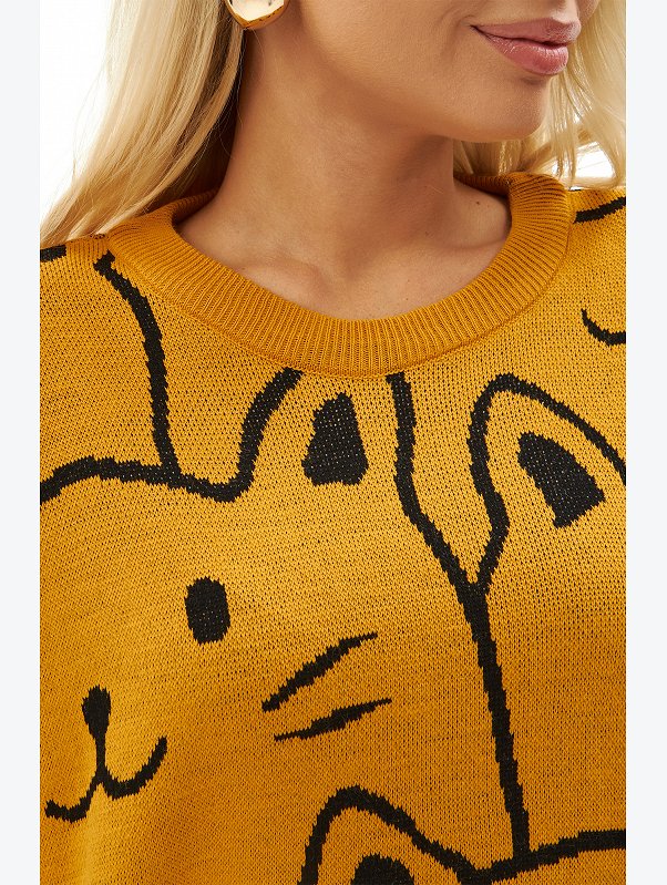 Женский удлиненный свитер оверсайз Happyfox