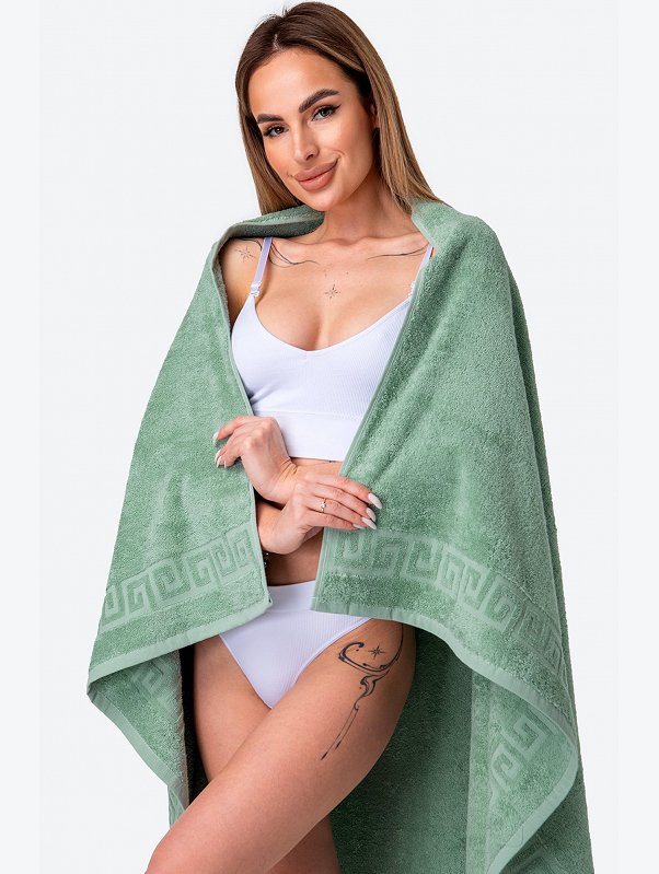 Большое махровое полотенце 100x150 Happy Fox Home