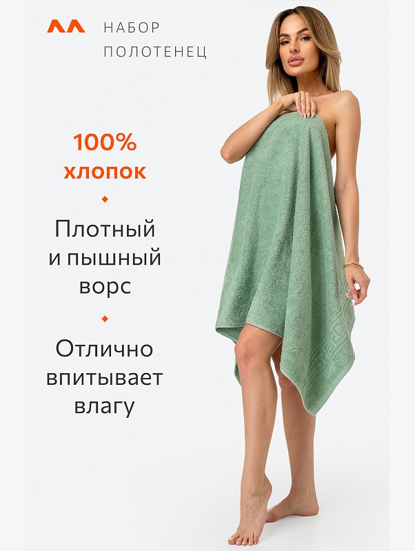 Набор махровых полотенец 2 шт. Happy Fox Home