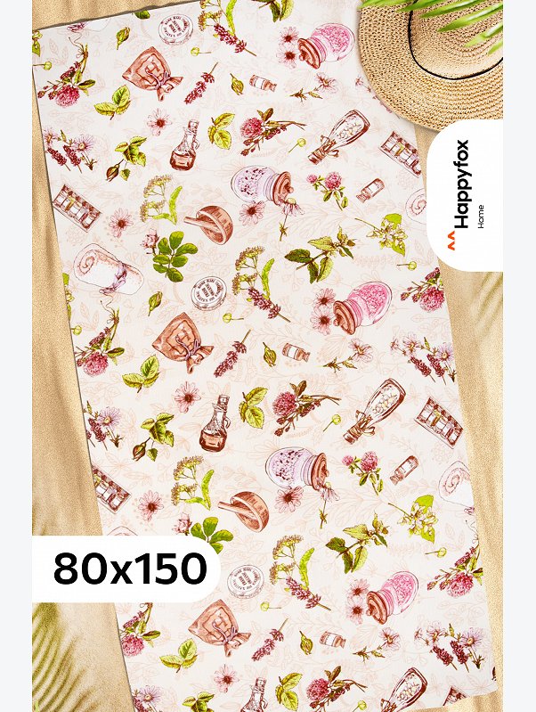 Полотенце пляжное вафельное 80Х150 Happy Fox Home