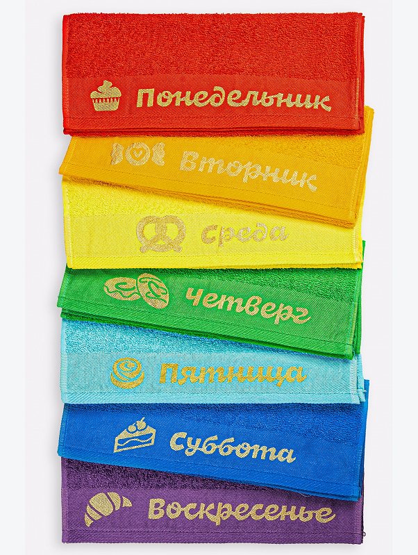 Набор мягких махровых полотенец 7 шт Happy Fox Home
