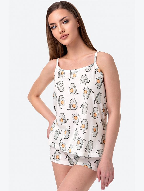 Женская пижама с шортами Happyfox