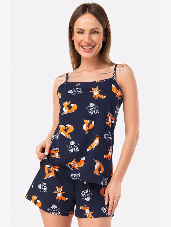 Женская пижама с шортами Happyfox