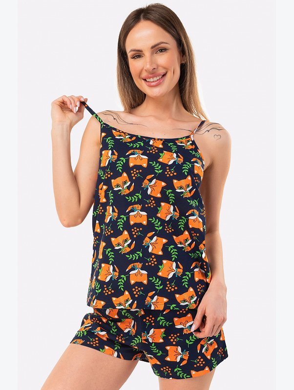 Женская пижама с шортами Happyfox