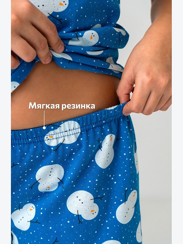 Новогодняя пижама для девочки с шортами Happyfox
