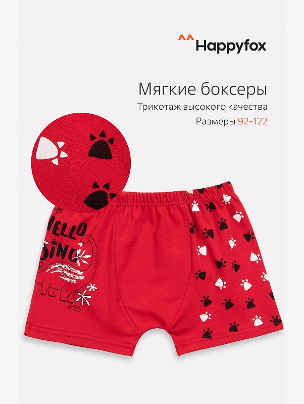 Трусы для мальчика 3шт. Happyfox