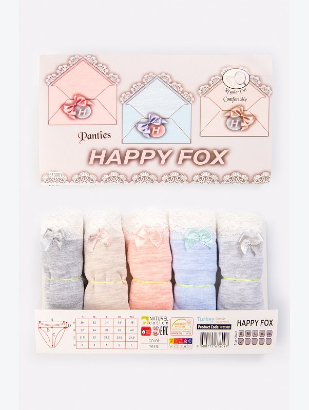 Женские трусы-слипы 5 шт. Happyfox