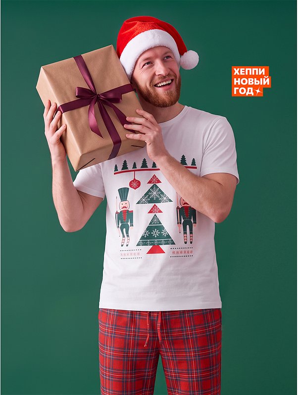 Мужская новогодняя пижама Happyfox