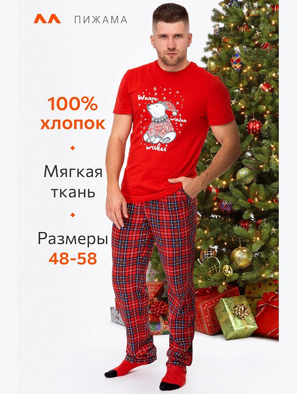 Мужская новогодняя пижама Happyfox