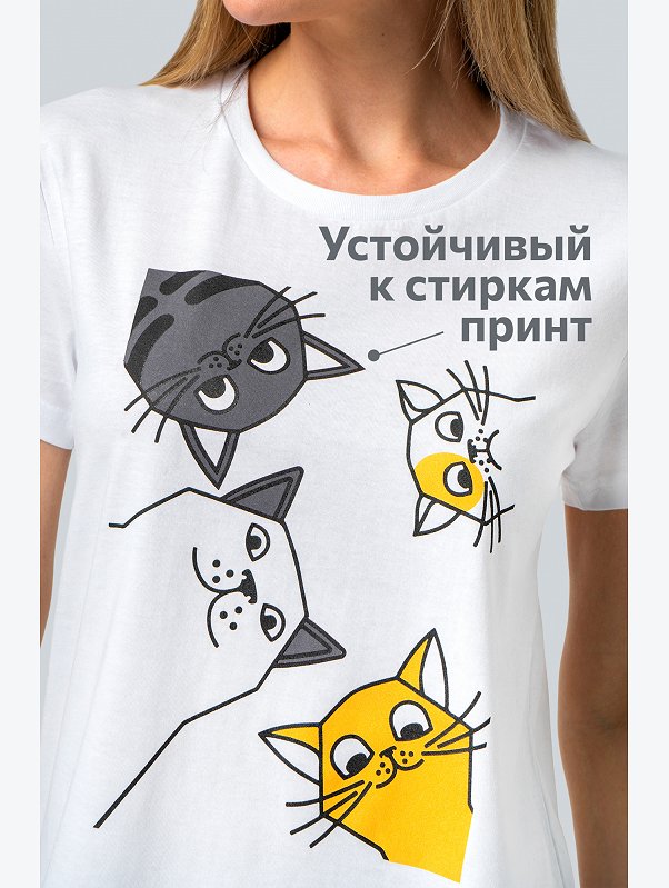Женская хлопковая футболка Happyfox