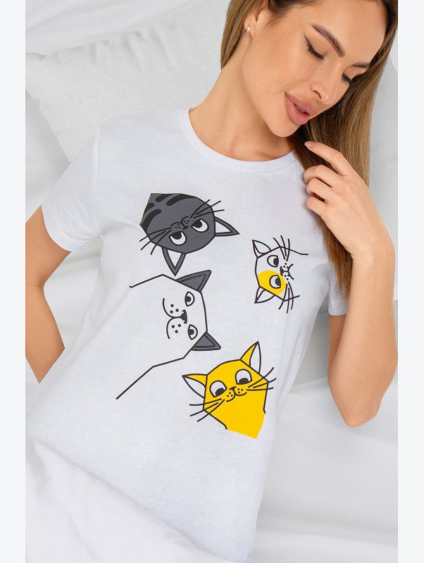 Женская хлопковая футболка Happyfox