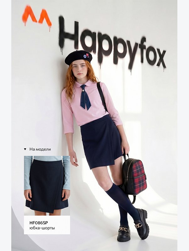 Школьное поло для девочки Happyfox