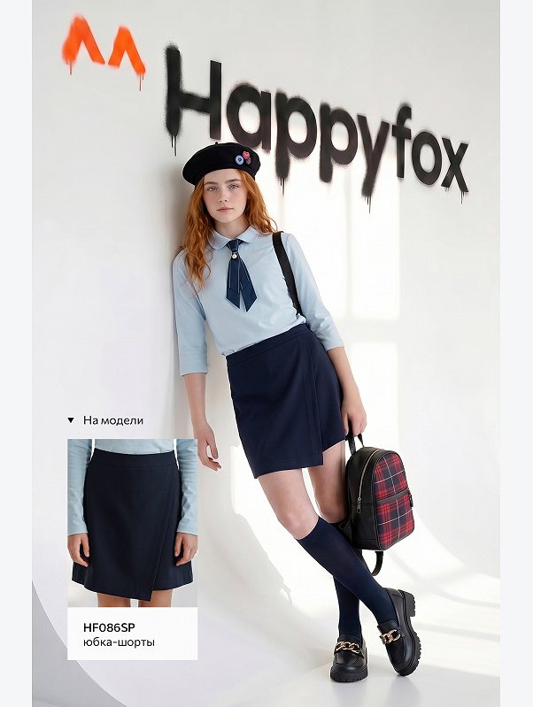 Школьное поло для девочки Happyfox