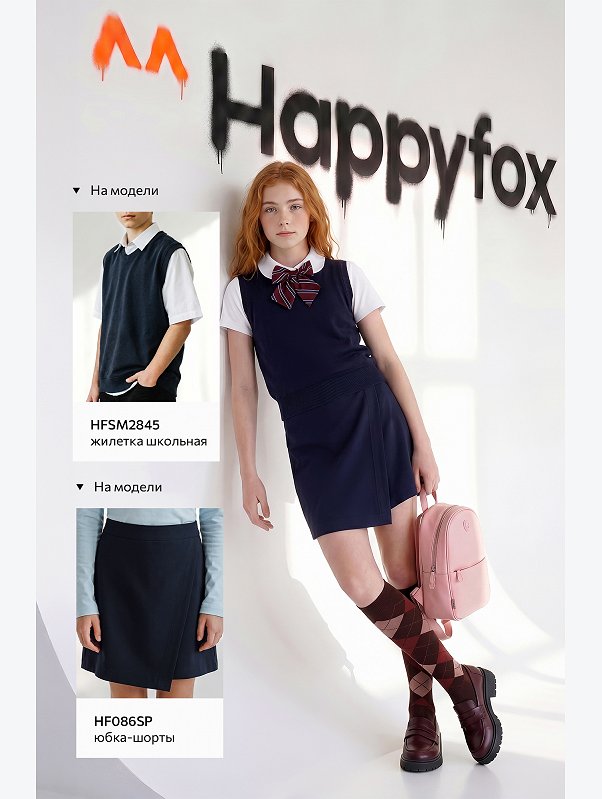 Блузка-поло с коротким рукавом для девочки Happyfox