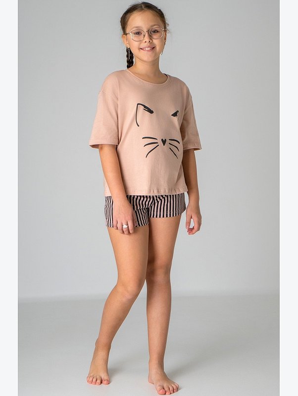 Хлопковая пижама для девочки Happyfox