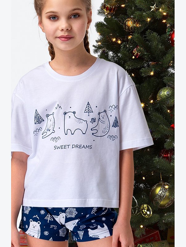 Хлопковая пижама для девочки Happyfox