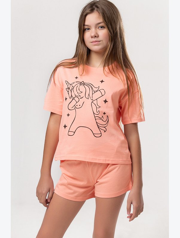 Хлопковая пижама для девочки Happyfox