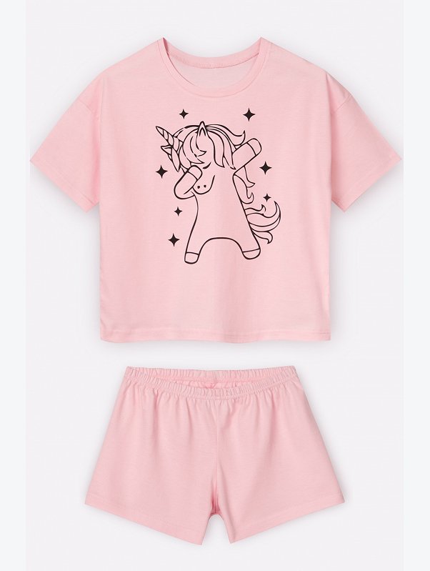 Хлопковая пижама для девочки Happyfox