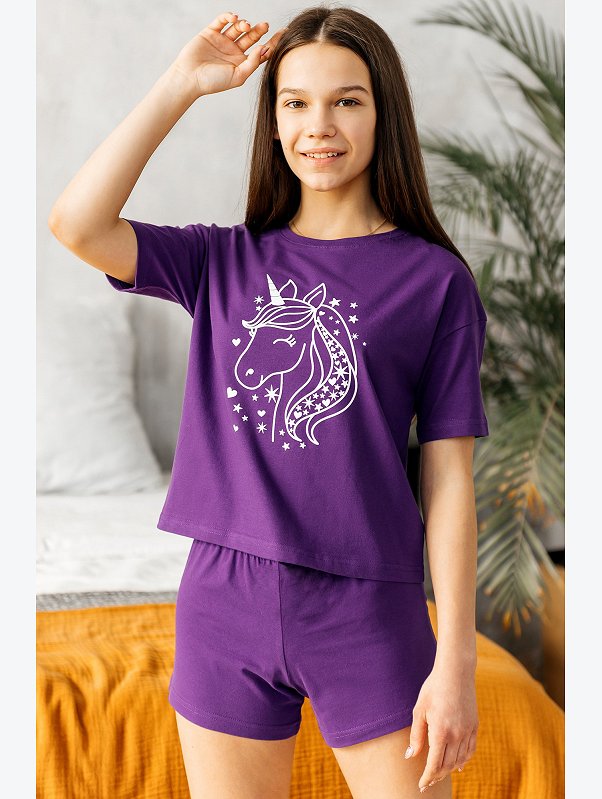 Хлопковая пижама для девочки Happyfox