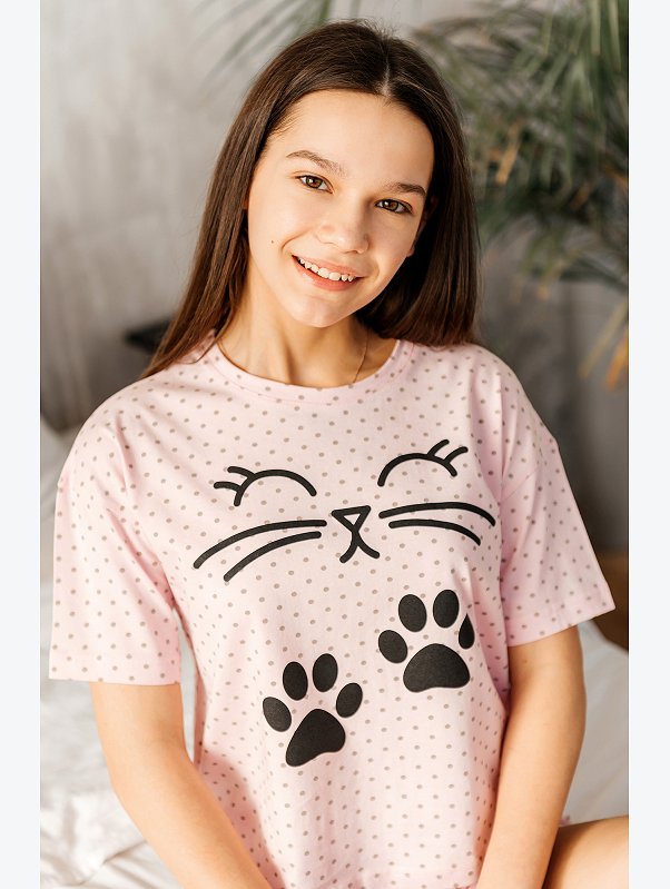 Хлопковая пижама для девочки Happyfox