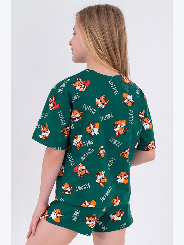 Хлопковая пижама для девочки Happyfox