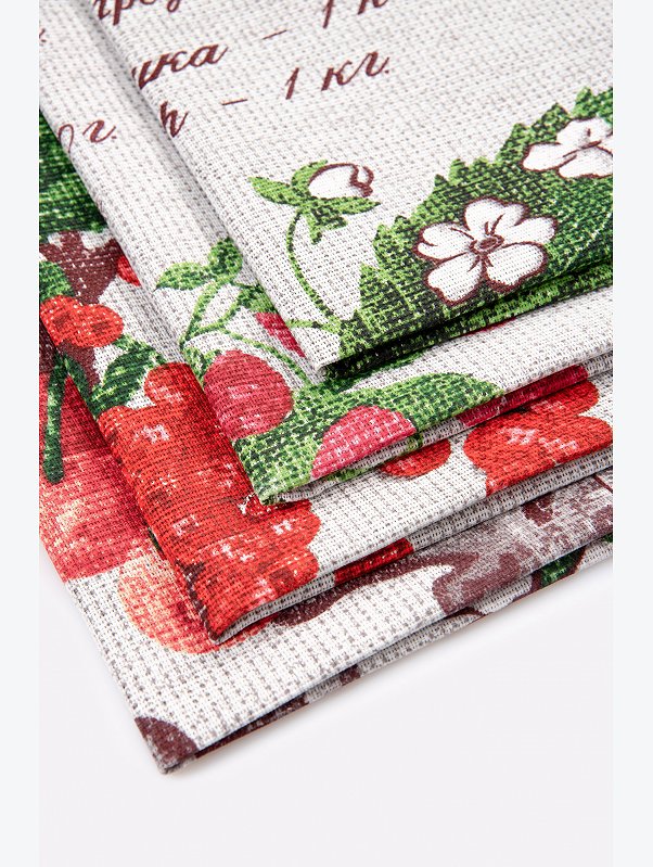 Комплект полотенец из рогожки 4 шт Happy Fox Home