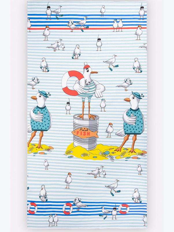 Полотенце пляжное вафельное 80x150 Happy Fox Home