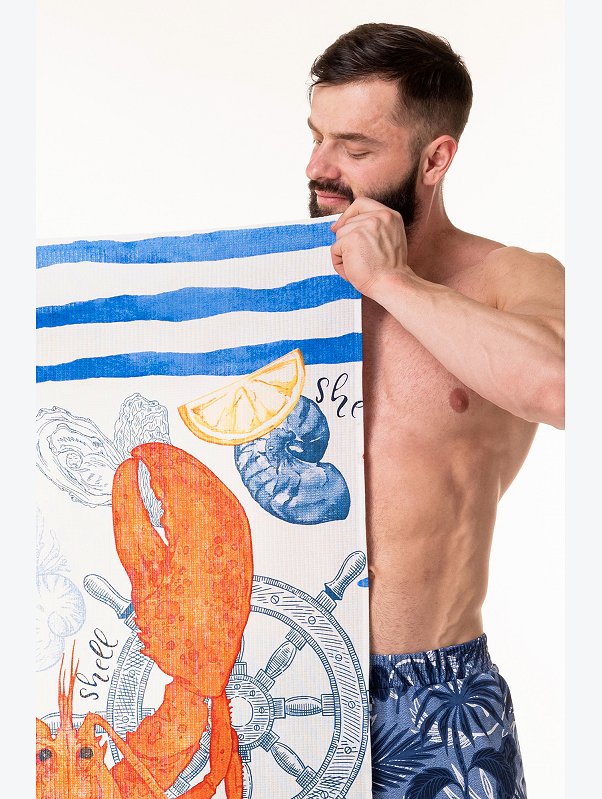Полотенце пляжное вафельное 80x150 Happy Fox Home