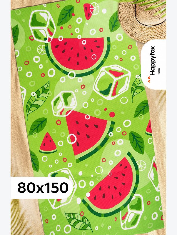 Полотенце пляжное вафельное 80Х150 Happy Fox Home