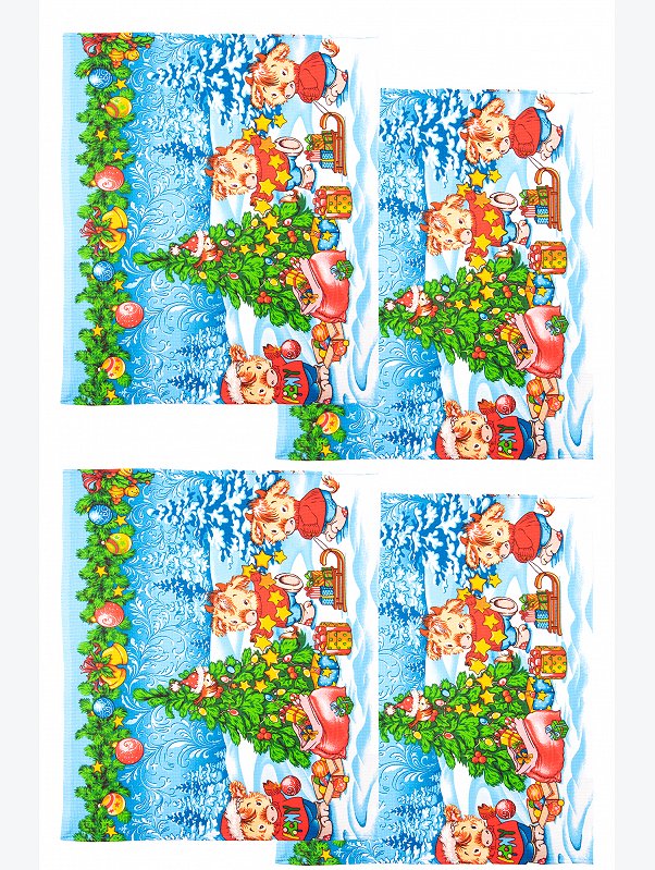 Комплект вафельных полотенец 4 шт Happy Fox Home